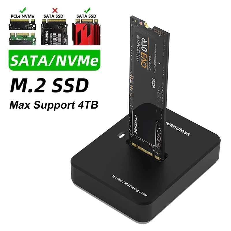 

Внешний твердотельный диск Blueendless SSD M.2 NVME SSD Корпус 10G для онлайн-считывания скорости записи SSD Корпус для док-станции M2 SSD