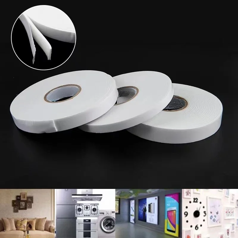 Foam double-sided tape high viscosity wall fixation poster advertising office manual with wide foam sealant buffer filling