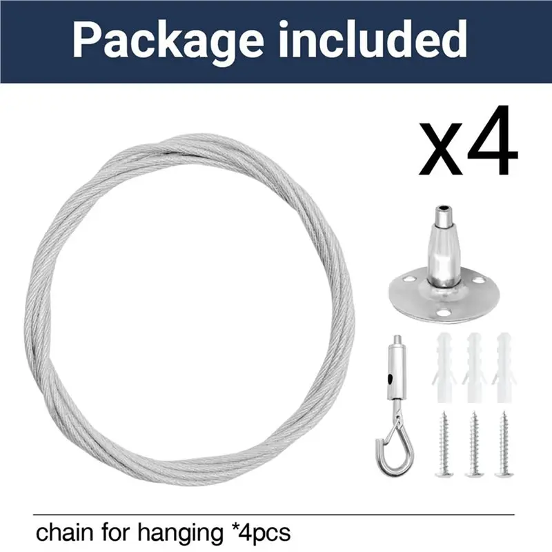 ABZC-12 Pack 6Ft Ceiling Sign Hanger Wire Kit, 2M Adjustable Suspension Hanging Cable Wire With Hook Wall Mount Cable