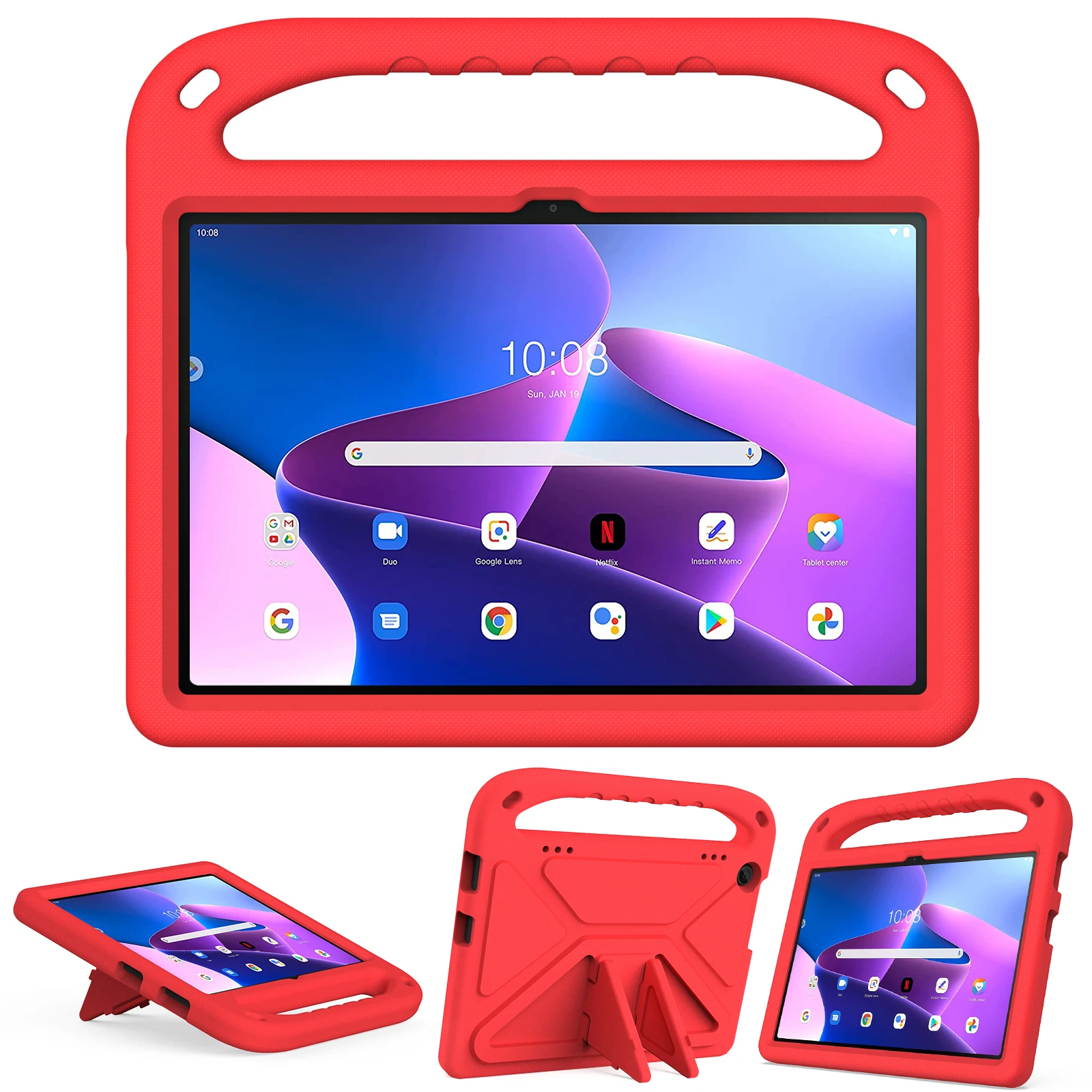 Funda Tablet Cases Heavy Duty Silicone Rugged Stand Cover for TCL Tab 8 LE (8.0") Kids Shockproof Case +PC EVA