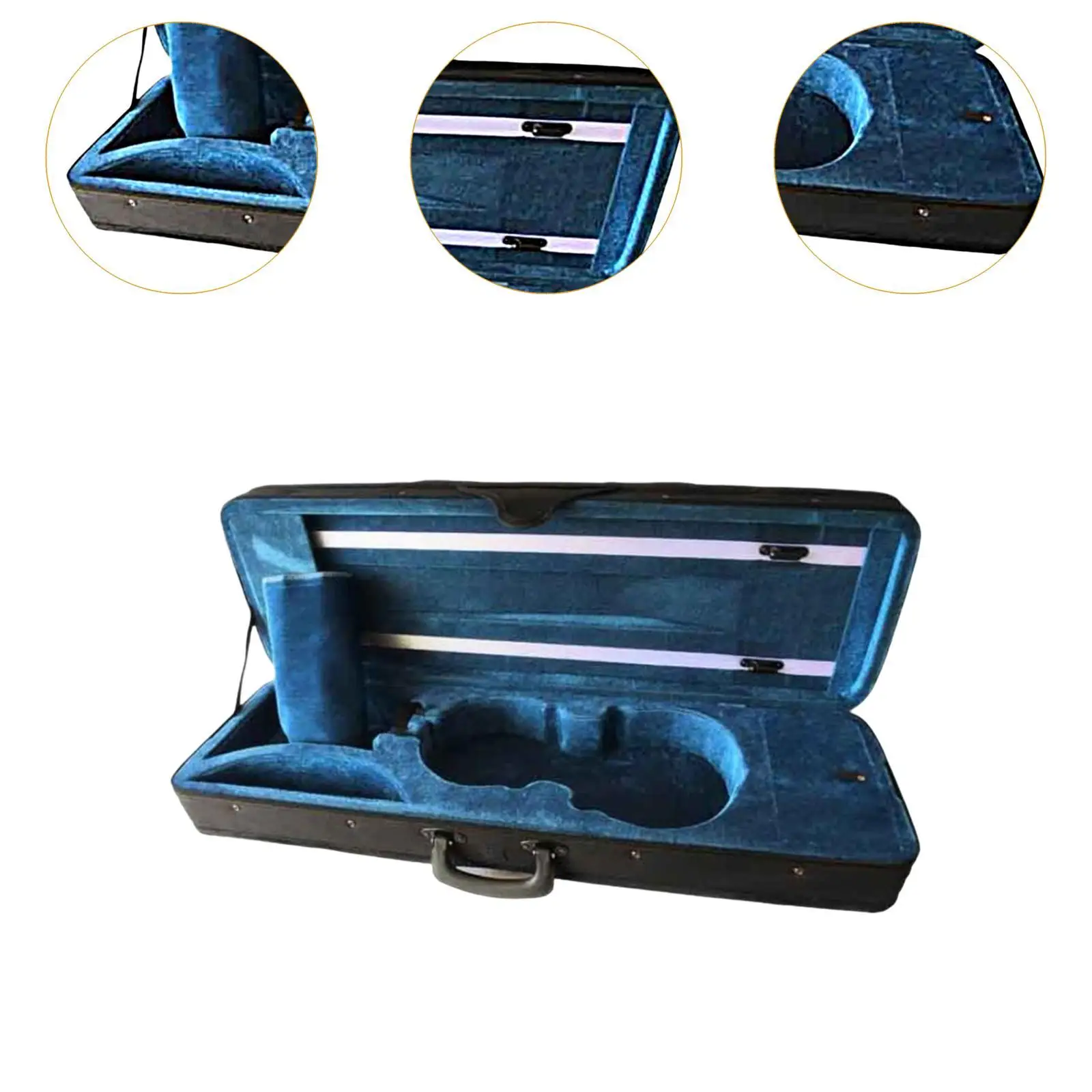 4/4 Violin Case,Portable,Sturdy with Straps Bow Holder Professional Oblong Violin Hard Case Lightweight for Travel Outdoor