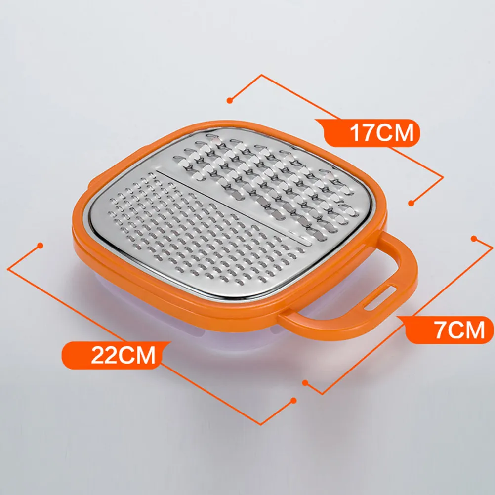 Multifunctional Vegetable Grater Premium Kitchen Tool Orange Comfortable Handle Stable Adjustable Angle Potato Shredding Device