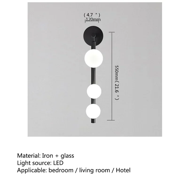 GISELLE Nordic Wall Lamps Contemporary Simple Indoor LED Decorative Bedside Lighting Fixtures