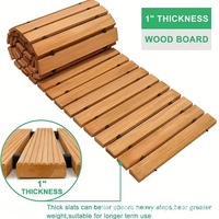 8 Ft Weather Resistant Wooden Garden Pathway for Wedding Party Patio Decorative Roll Out Pavers Suitable for Backyard Outside