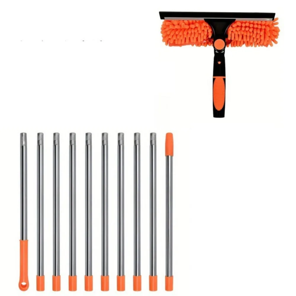 

Long Duster Window Cleaning Squeegee 2 In 1 Washing Dusting Cleaning Ceiling Duster Microfiber Extension Pole Window Wiper