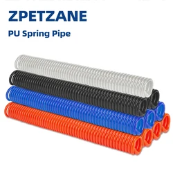 PU Spring Pipe 3/6/9m Meters Air Compressor Hose Tube Spiral Pneumatic Polyurethane 6*4mm 8*5 10*6.5 Telescopic Tool