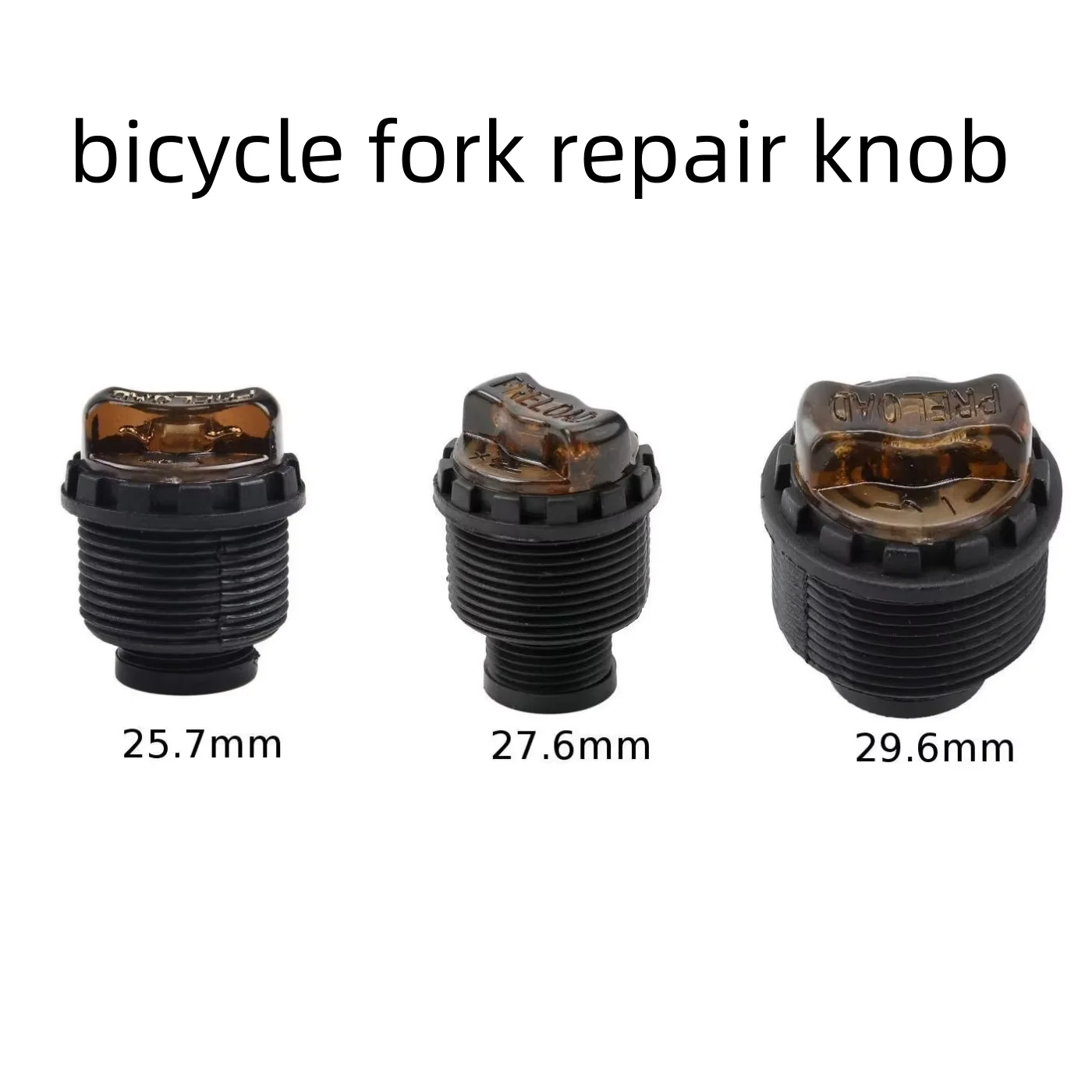 

Bicycle Front Fork Repair Cap Damper Rod Preload Adjustment Knob Bike 25.7mm 27.6mm 29.6mm Cycling Maintenance Parts