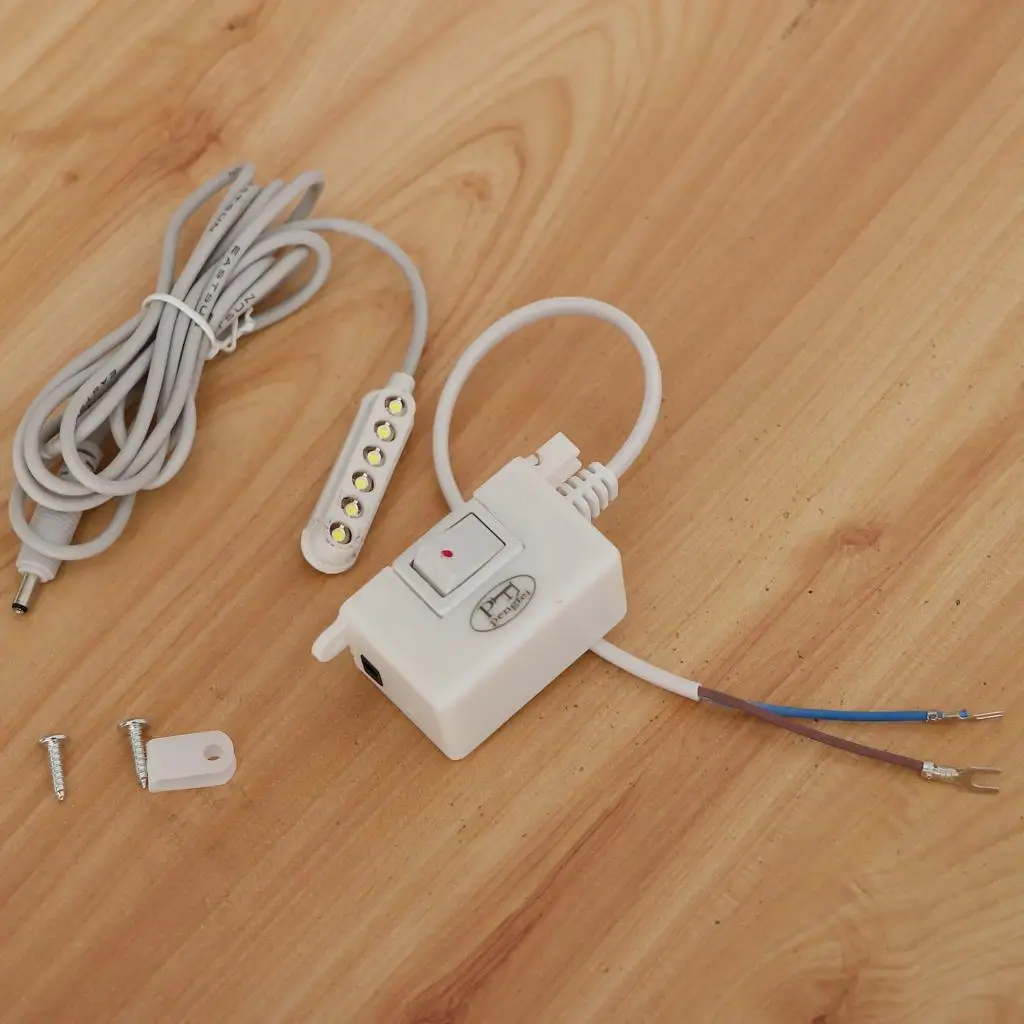 220 В 6 светодиодных ламп для швейной машины с магнитным монтажным переключателем