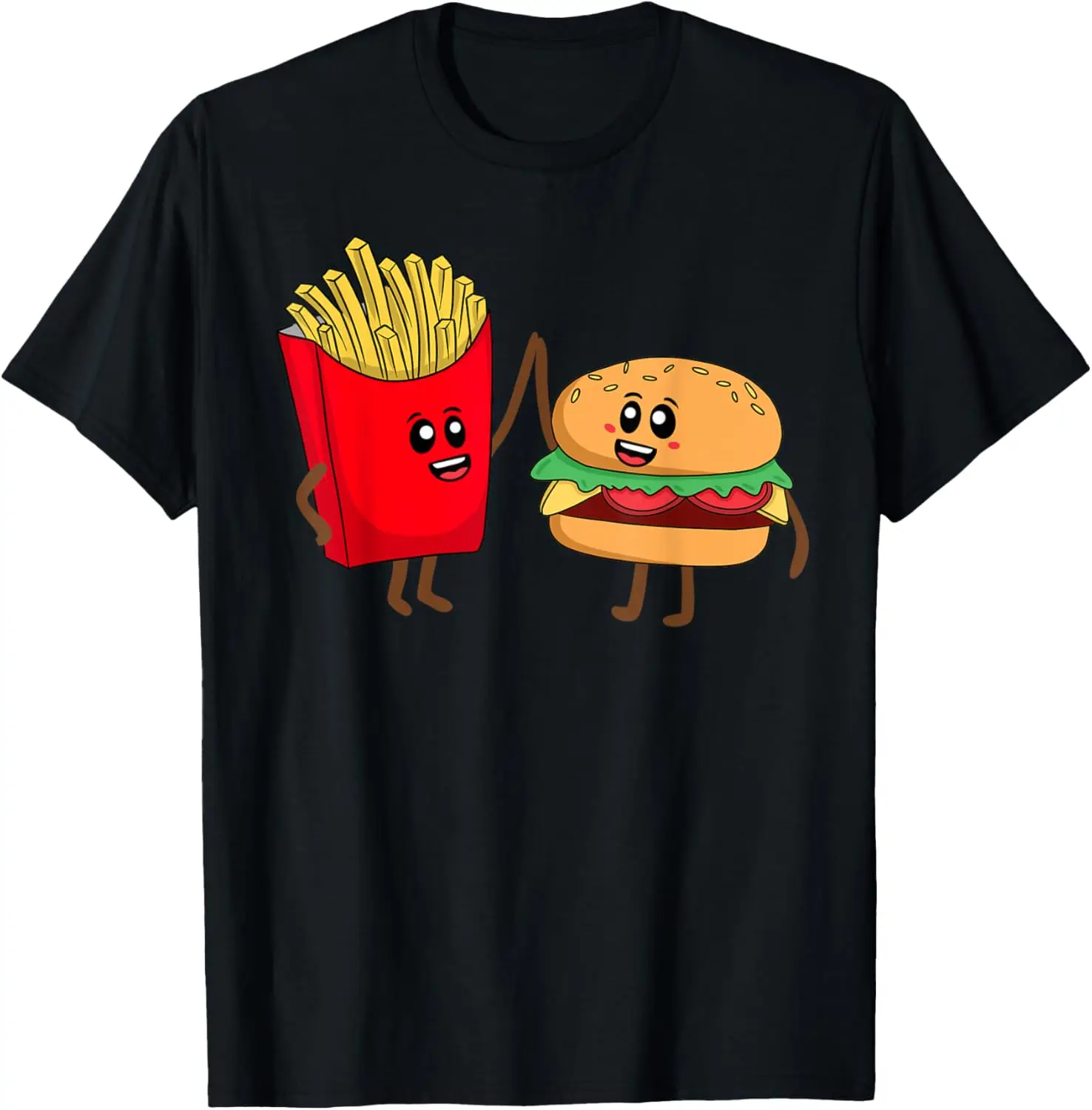 Cool Hamburger For Men Women French Fries Burger Lover T-Shirt