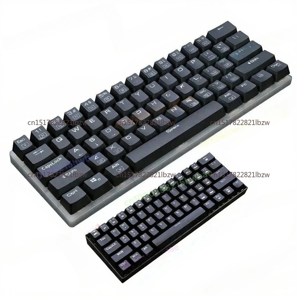 For  K605 Big 60 61 key  Blue Switch Black Gaming gamer Mechanical Keyboard