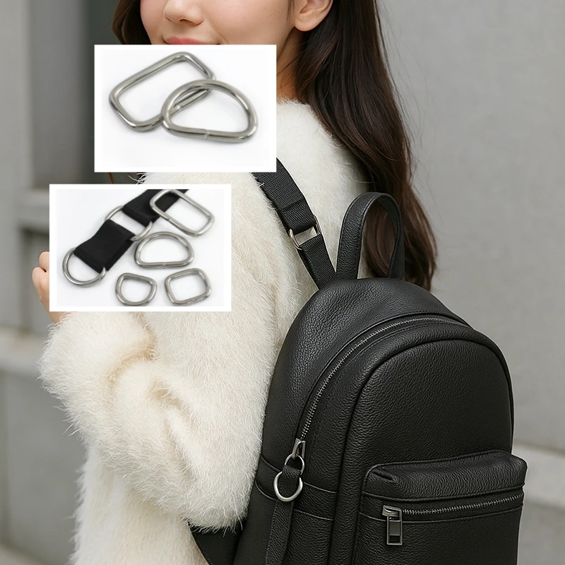 

2/5/10Pcs Stainless Steel Buckles 20/25/32/38mm D Ring Square Buckle Bag Webbing Strap Fasteners Dog Collar Carabiner Rings Hook