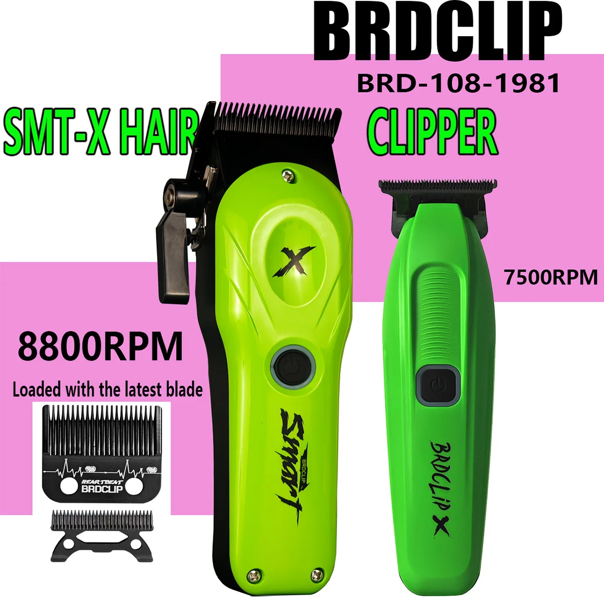 BRDCLIP Парикмахерский комплект Профессиональная машинка для стрижки волос 8800 об/мин Электробритва 10000 об/мин Триммер для волос 7500 об/мин Готовая машина