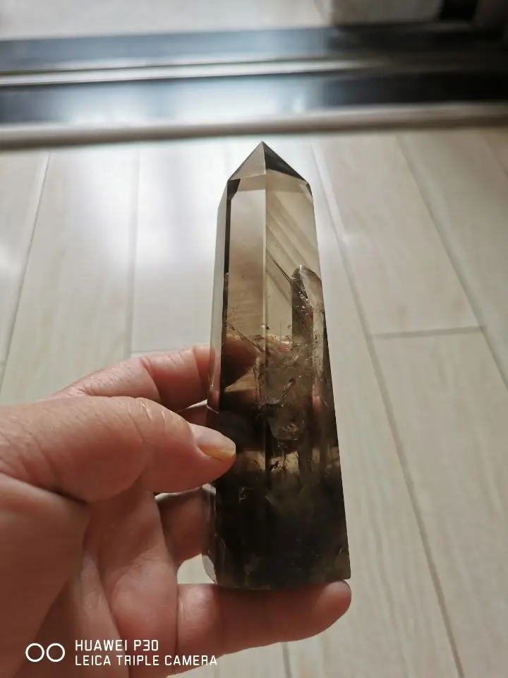 

4.93" NATURAL SMOKY CITRINE QUARTZ CRYSTAL POINT HEALING