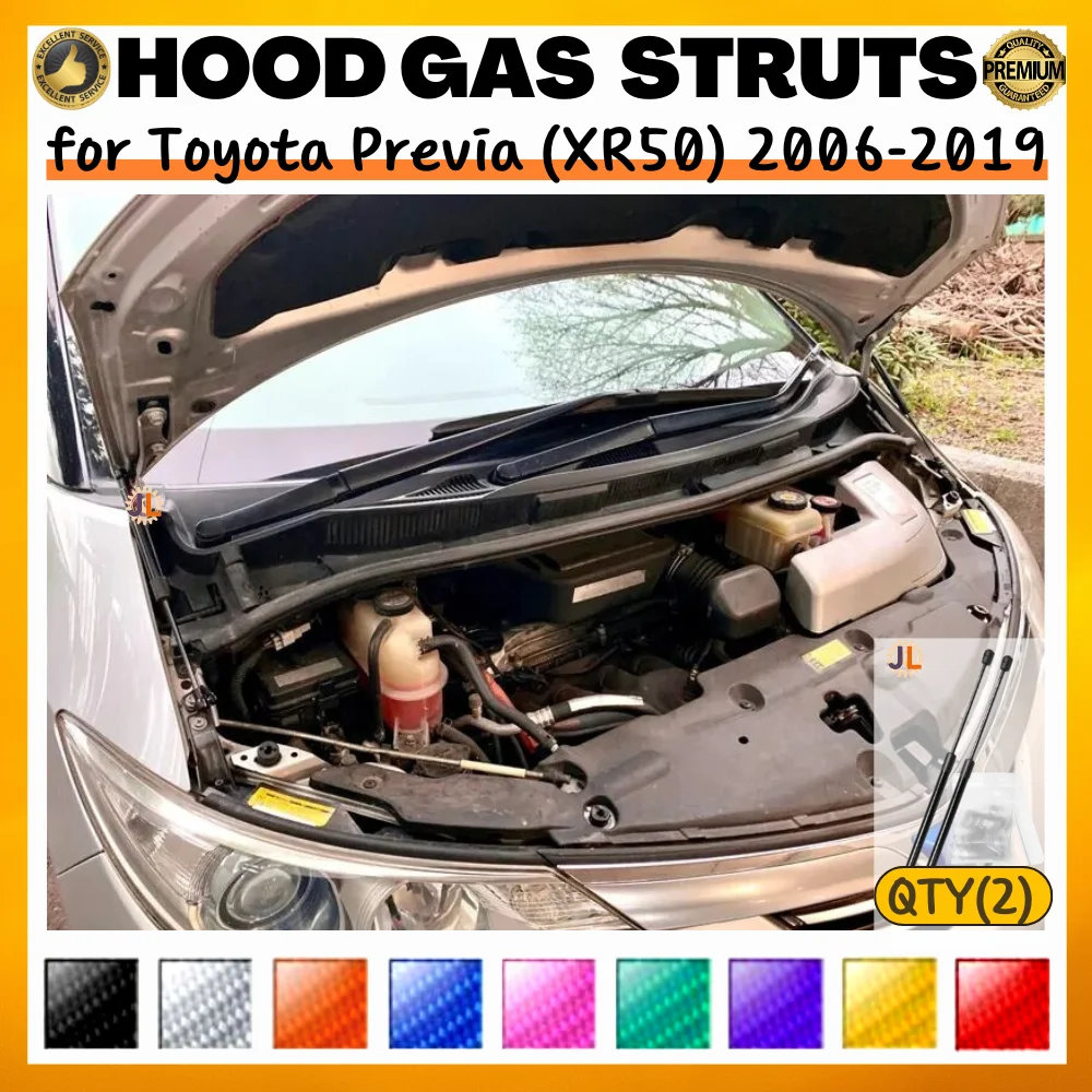 

Qty(2) Стойки капота для Toyota Previa Estima XR50 2006-2019, передний капот, модификация подъема, опоры, демпферы, газовые пружины, амортизаторы