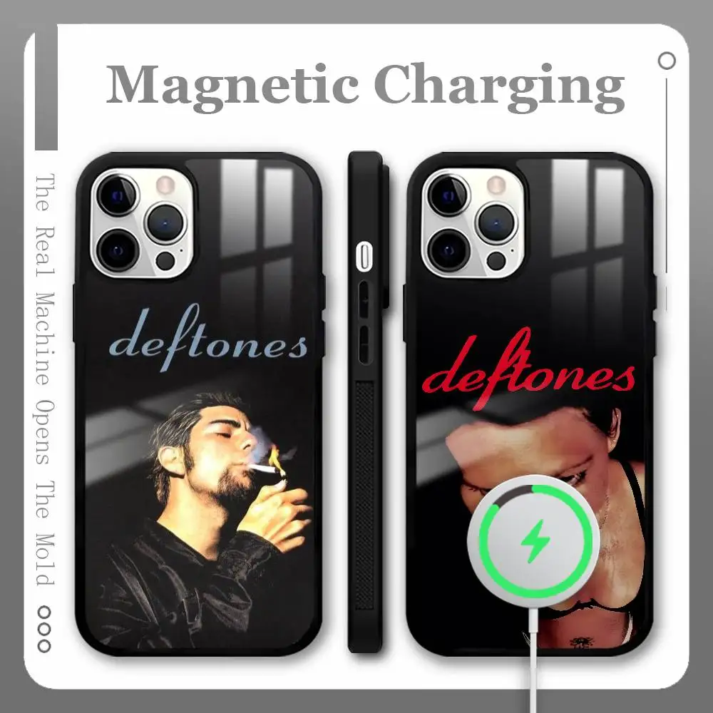 Coque de téléphone Rock Band d-deftones, étui de chargement sans fil magnétique Magsafe pour IPhone 16 15 14 13 12 11 Pro Max Plus Mini