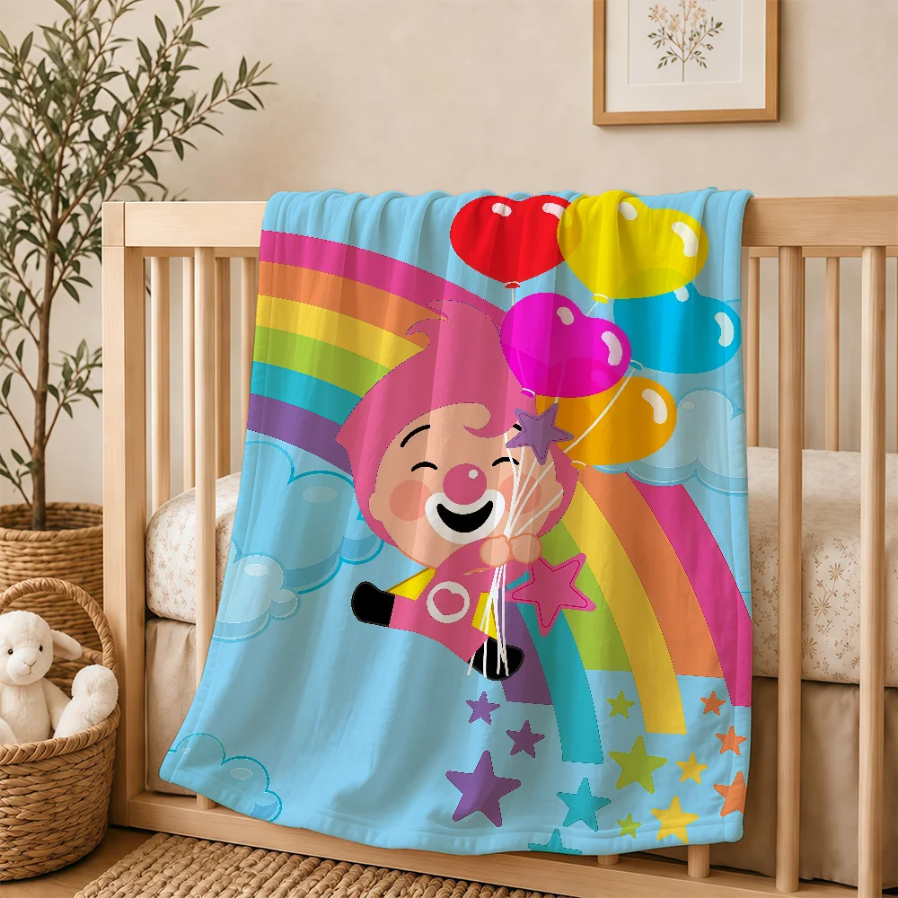 Cartoon P-Plim Cute P-Plim Blanket For Soft Warm Knee For Bedroom Living Room Bed Sofa Camping Picnic Office Gift Throw