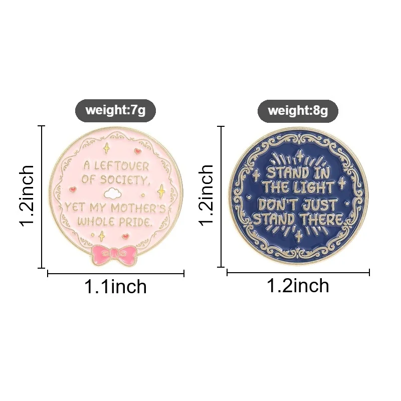 Stand In The Light Dont Just Stand There Enamel Pin Navy Motivational Brooch For Courage Action And Self Growth