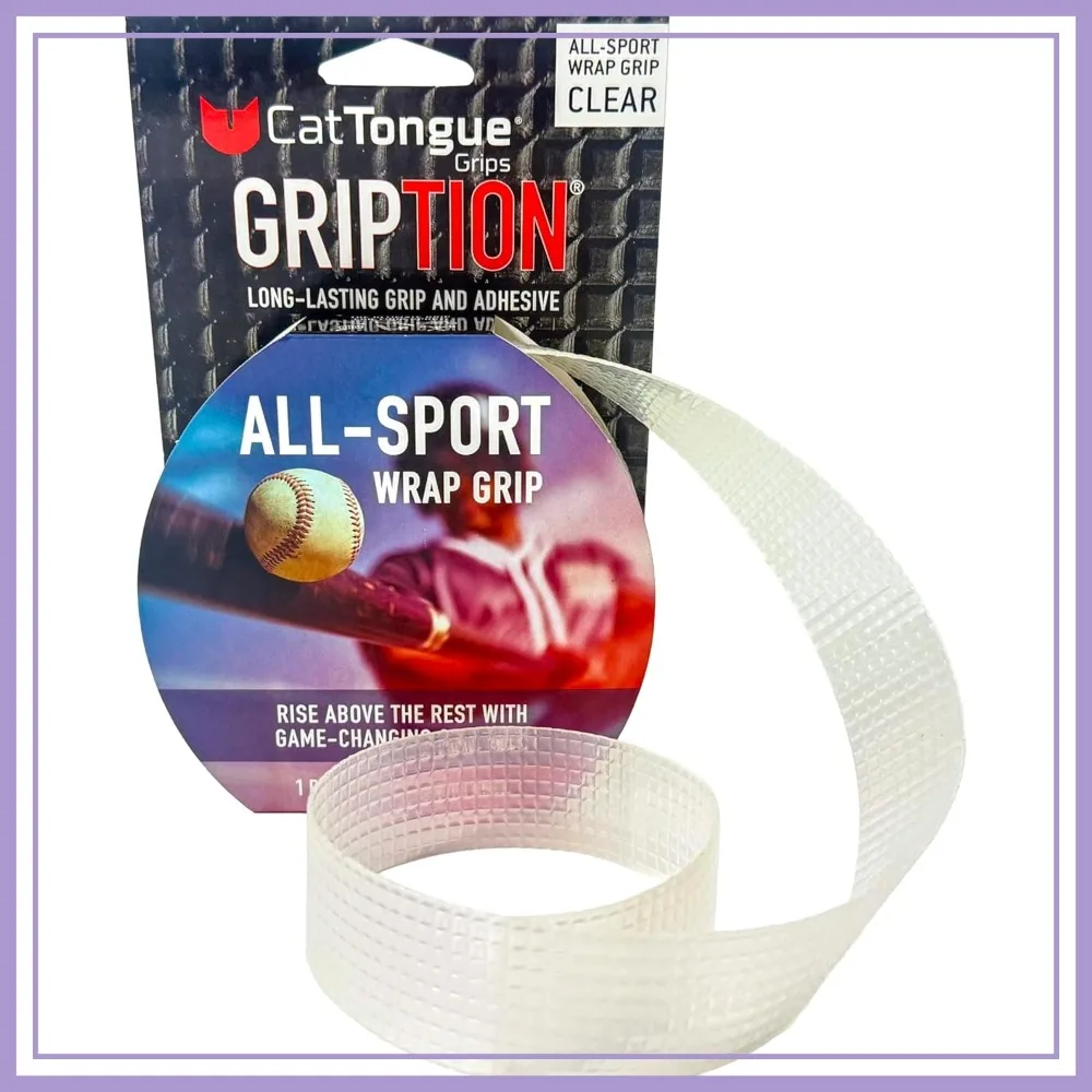 

CATTONGUE GRIPS Sports Grip Tape Wrap - Wide Super Grippy Wrap - Anti-Slip Tape for Golf, Pull Up Bars, Baseball, Hockey, Pickleball & More