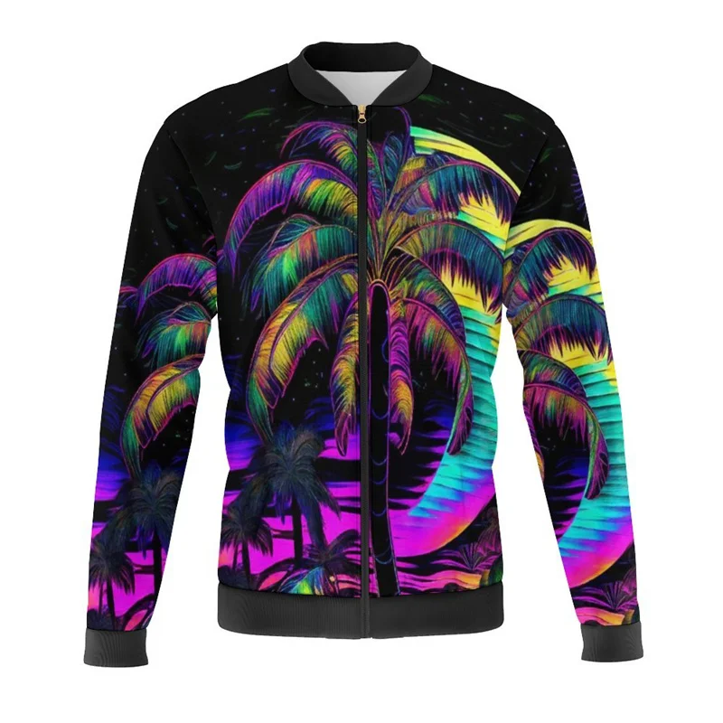 

Neon Mushroom 3d Printed Jacket Men Women Unisex Coats Autumn New In Hawaiian Scenery Bomber Jacket Children Oversize Tracksuits