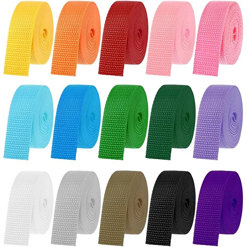 

10Meters 20/25/32/38/50mm Polypropylene Webbing 1.1mm Thick Ribbon Strap Nylon Tapes By Meters Belt Sewing Bais Accessories