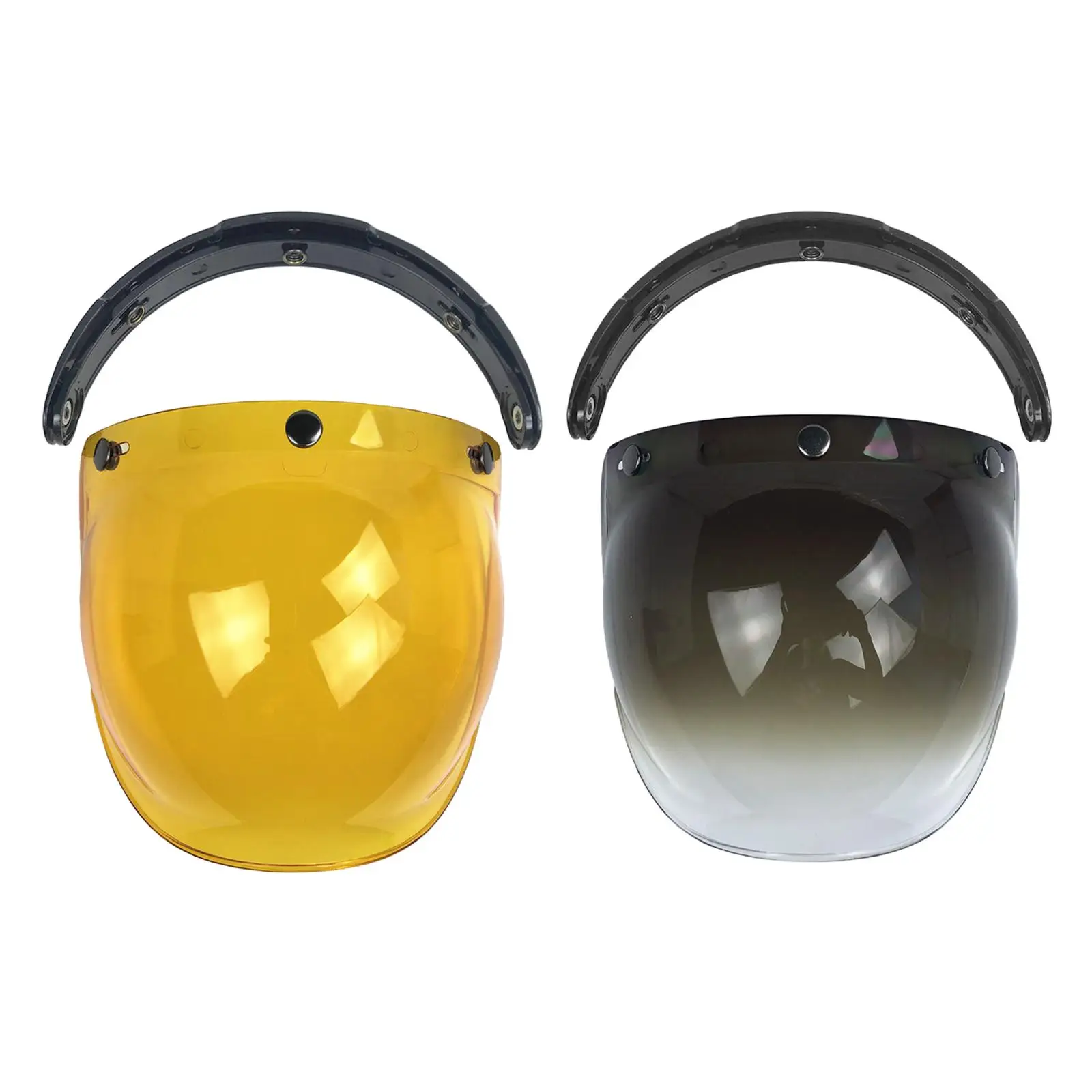 

3 Snap Visor Lens with Removable Flip Adapter Flip up Down Face Mask for Open Face Motorcycle Helmets Protection