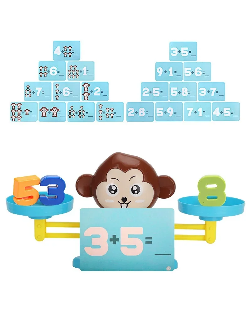 Monkey Balance Number Balance Scale Number Board Game Montessori Math Toy Scale Kids Educational Toy To Learn Add And Subtract