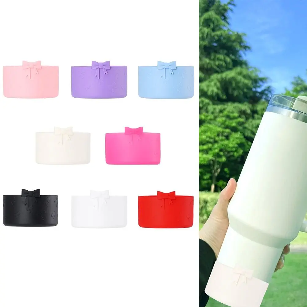Bow Straw Covers and Boot Sleeve Drinking Straw Hat Reusable Water Bottle Protective Sleeve for  40/30oz Tumbler Cups