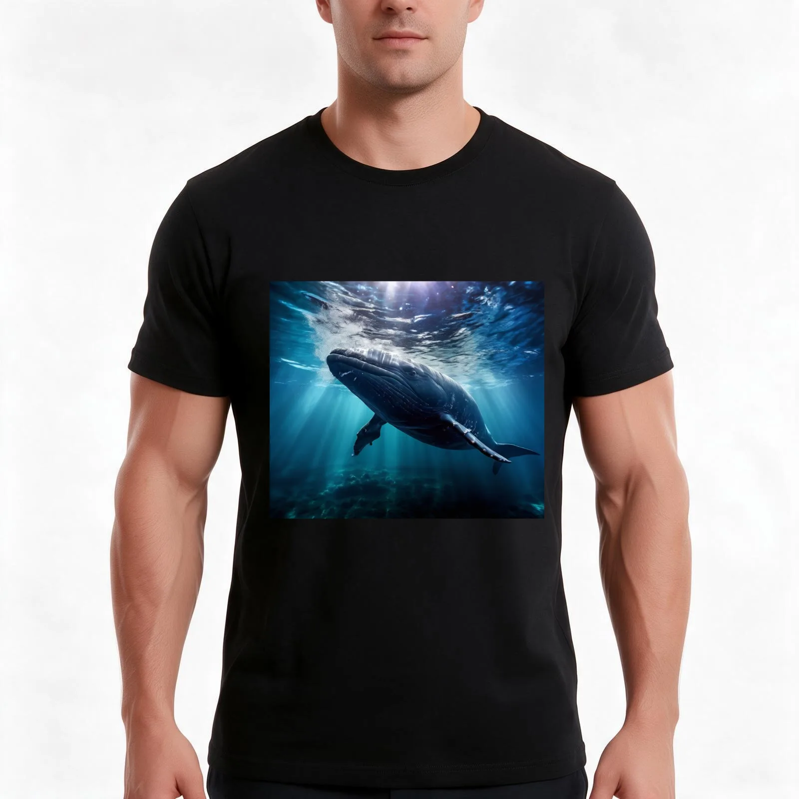 Le chant des baleines, une symphonie sous-marine T-Shirt, Summer Casual Cotton Tee, Oversized Streetwear Tops, Unisex Men Women