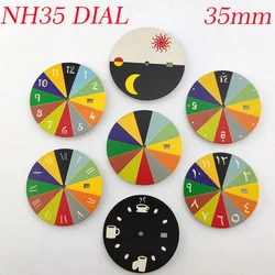 New NH35 dial diameter 35mm Cocktail Rainbow surface decorated NH35a mechanical watch accessories Watch modification accessories