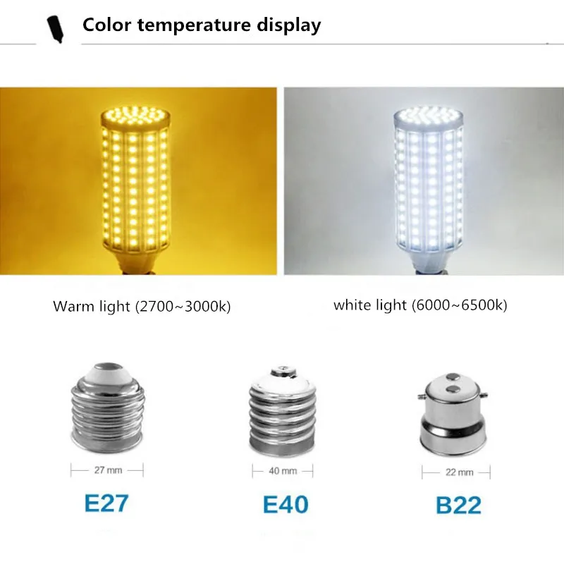 Pop E27 LED Lamp 220V 15W 25W 35W 40W 60W 80W 100W Led Light Bulb For Spotlight Bulb Home Chandelier Ampoule Bombillas LED Corn