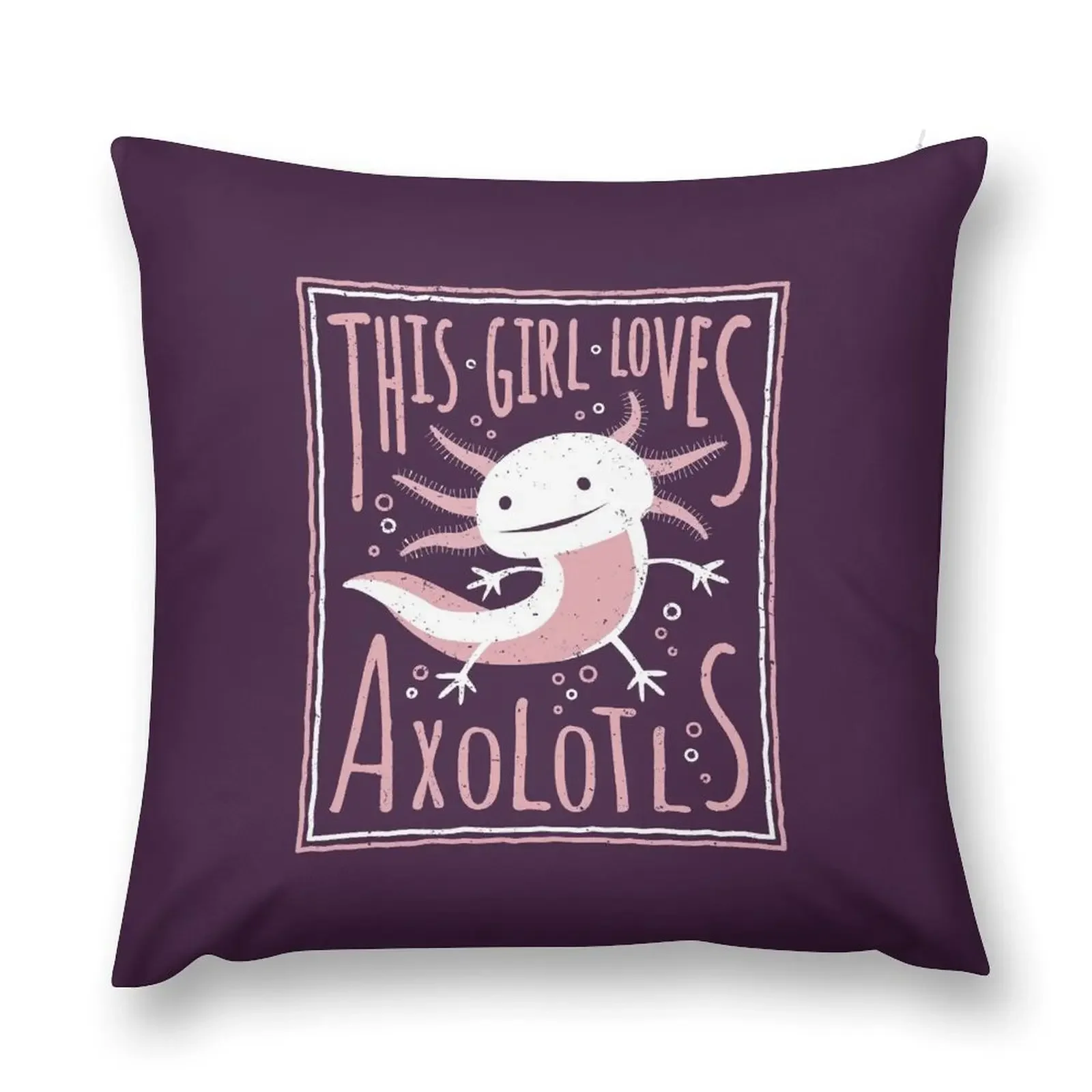 

This Girl Loves Axolotls - Axolotl Gifts for Girls Throw Pillow Pillowcases Cushion Covers Sofa pillow