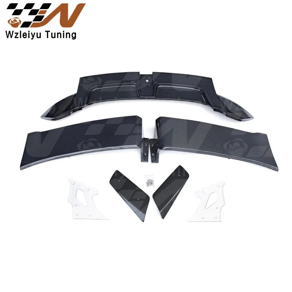 

New V2 Style Partial Carbon Fiber Rear Trunk Spoiler Wing Fit For Porsche 911 992 High Quality Fitment