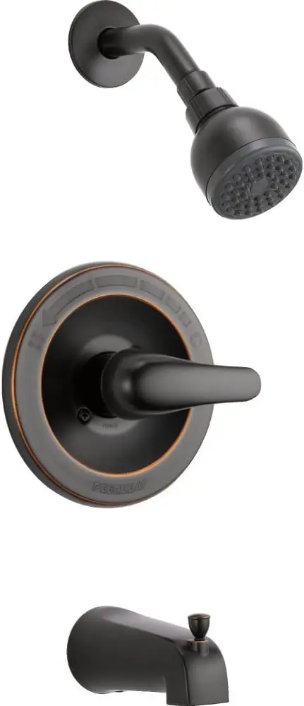 

Single-Handle Tub and Shower Faucet Trim Kit with Touch-Clean Shower Head in Oil-Rubbed Bronze, Valve Sold Separately