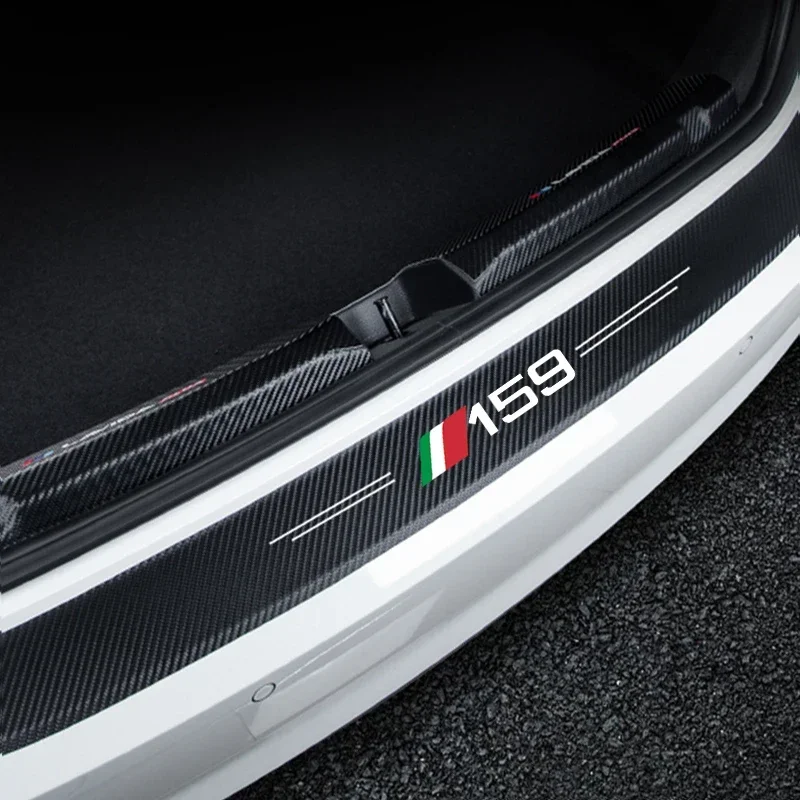 Car Trunk Bumper Sill Protector Stickers For Alfa Romeo 159 Badge Door Threshold Scuff Plate Decals Strip Tape Pedal Guards
