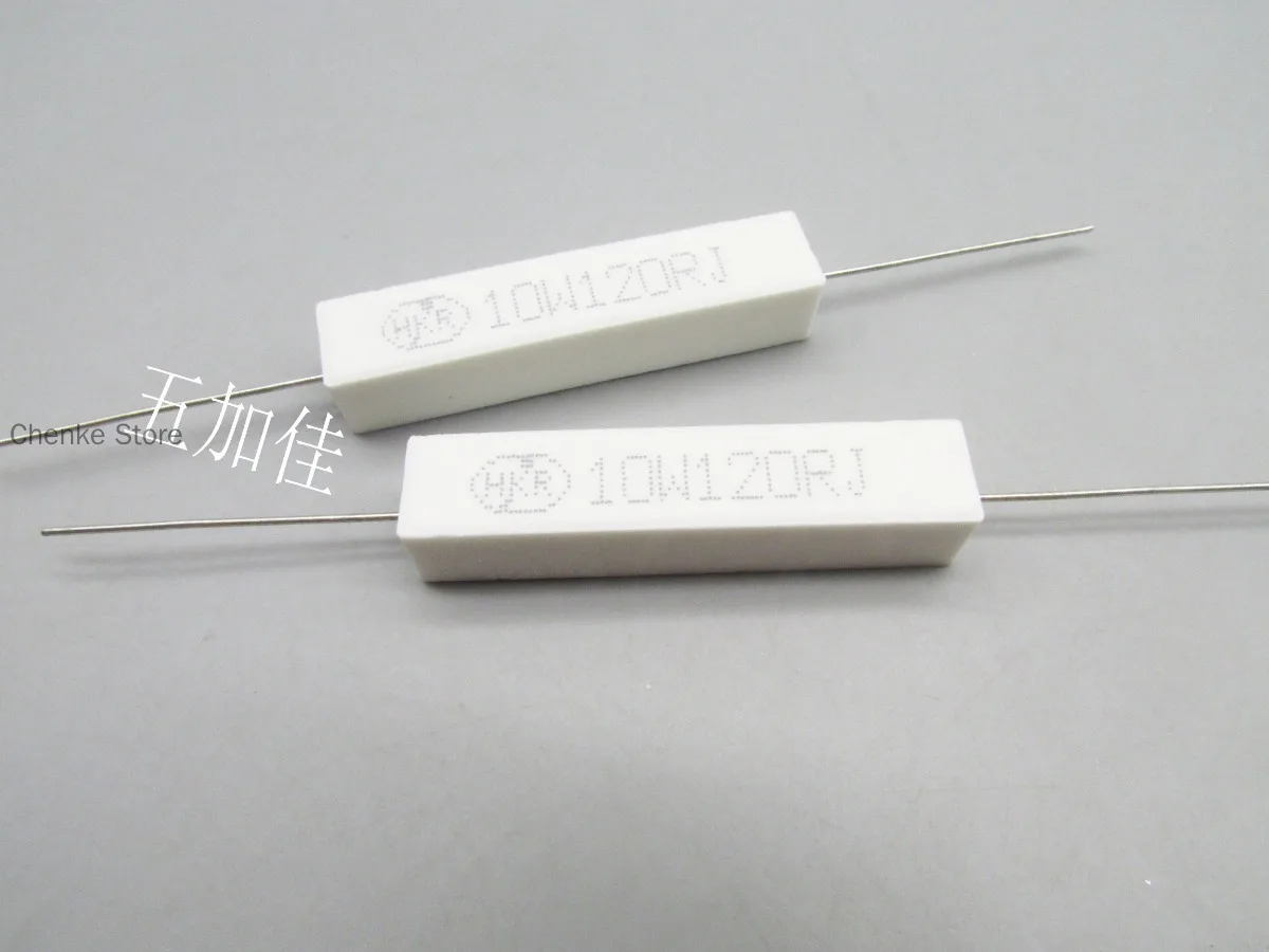 

20PCS/Taiwan produced SQP 10W120RJ 120R 10W 5% axial ceramic cement resistance ceramic shell wire wound resistance