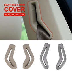 2Pcs Left Right Seat Belt Retractor Guide Ring Belt Selector Gate Seat Belt Trim Cover For Volvo S60 S80 V70 XC90 Accessories