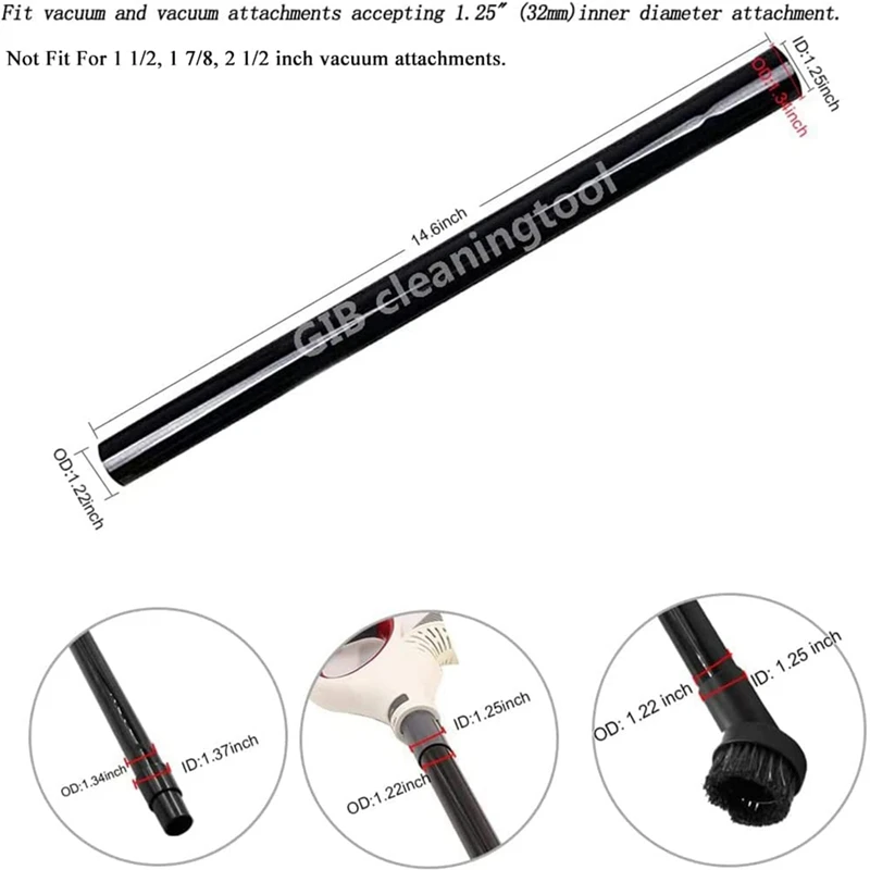 9 sztuk załączniki części nadające się do Shopvac akcesoria 1 1/4 Cal-3 Pcs Vacuum Extension Wand, 32Mm i 35Mm wąż do odkurzacza Adapter