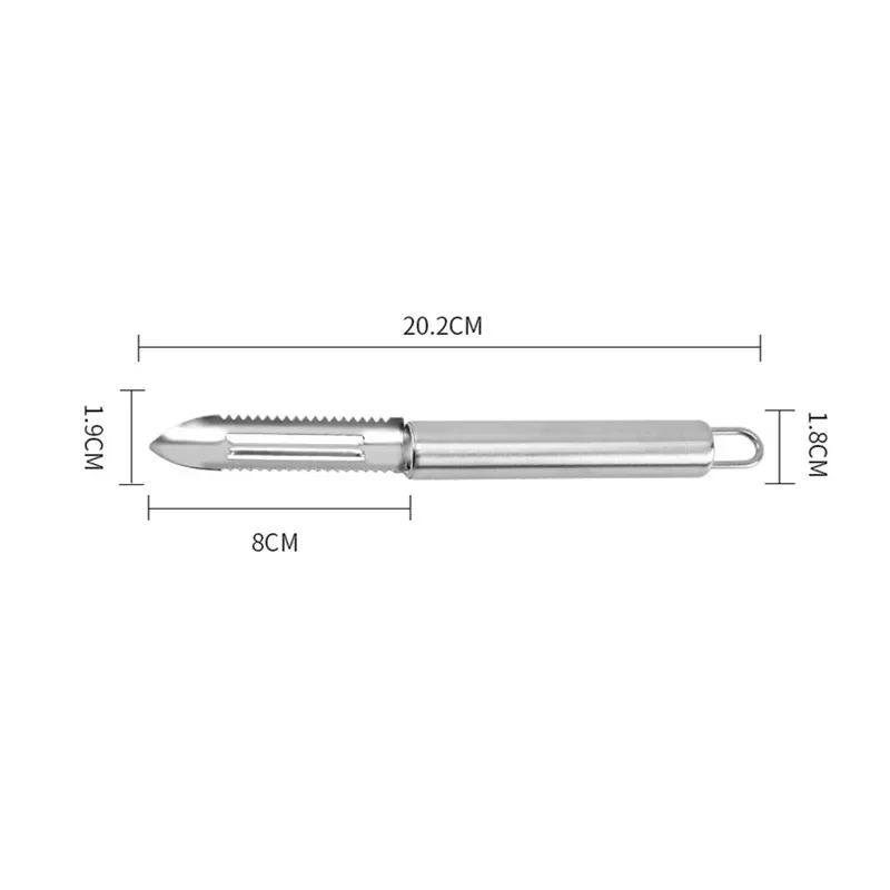 Pelador de frutas y verduras multifuncional, eliminador de escamas de pescado de acero inoxidable, herramientas para verduras, rebanador de patatas, utensilio de cocina, 1 ud.