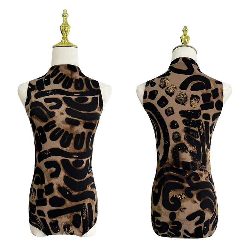 

Новая одежда для тренировок по латиноамериканским танцам для взрослых, женский леопардовый танцевальный костюм, латинский боди без рукавов, одежда для занятий чача, артикул 3586