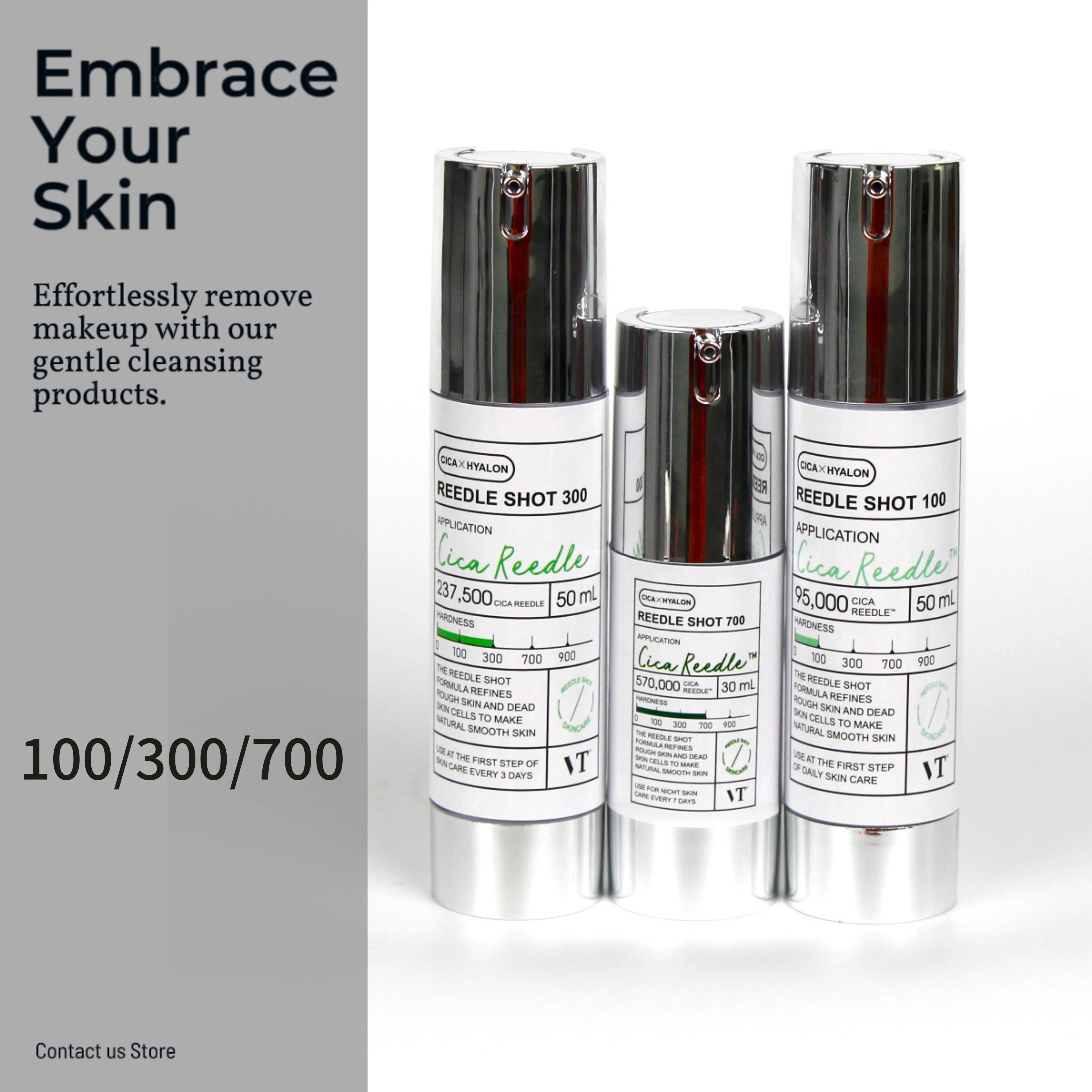 Skin Care Shot 700/300/100 CICA Reedle Essence Intensive Face Essence Centella Complex, Hyaluronic Acid Green Propolis Extract