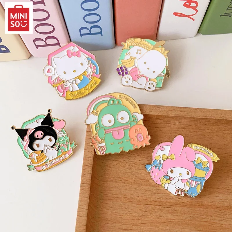 Sanrio Metal Badge Kuromi Cute JK Brooch Cartoon Clothing Pin Children's Decorative Medal Fashion Backpack Clothing Accessories