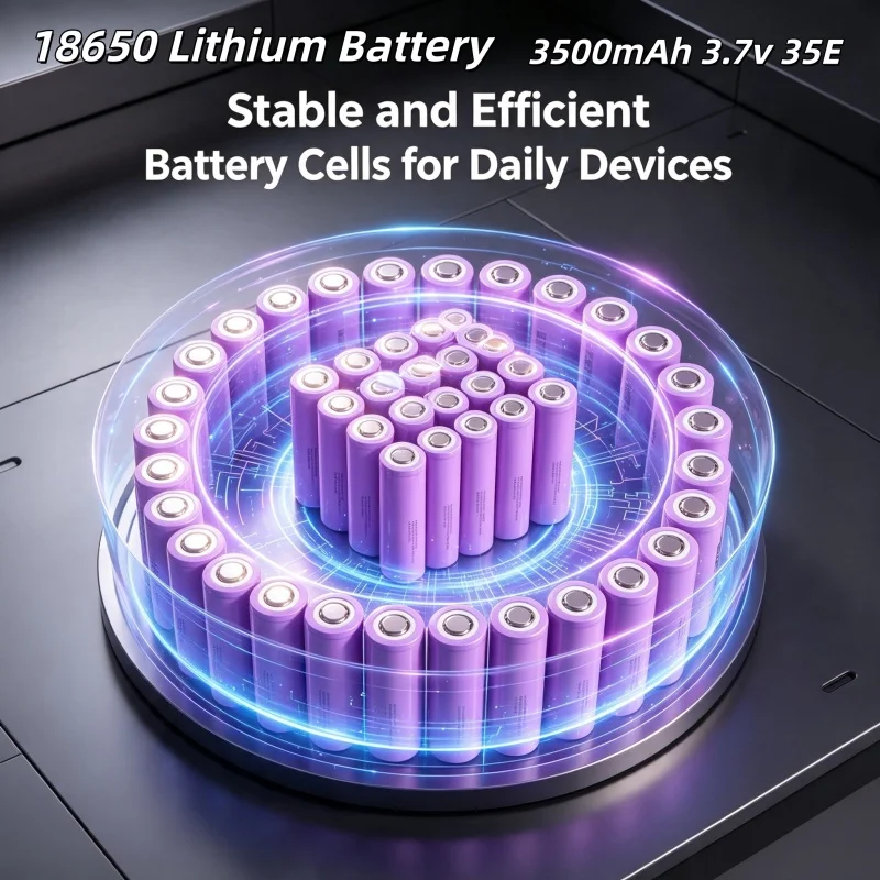 3.7V 18650 3500mah Battery for Samsung 35E INR 18650 20A Lithium Lon Battery Replacement External Battery