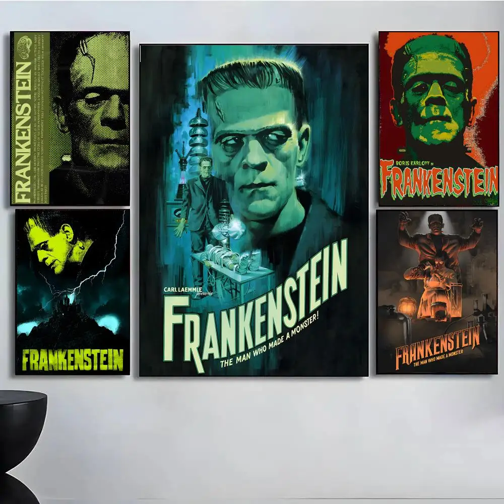 F-Frankenstein M-Monster Film Poster High Quality Wall Art For Home Office Bedroom Living Room Hallway Bar Perfect Gift Idea