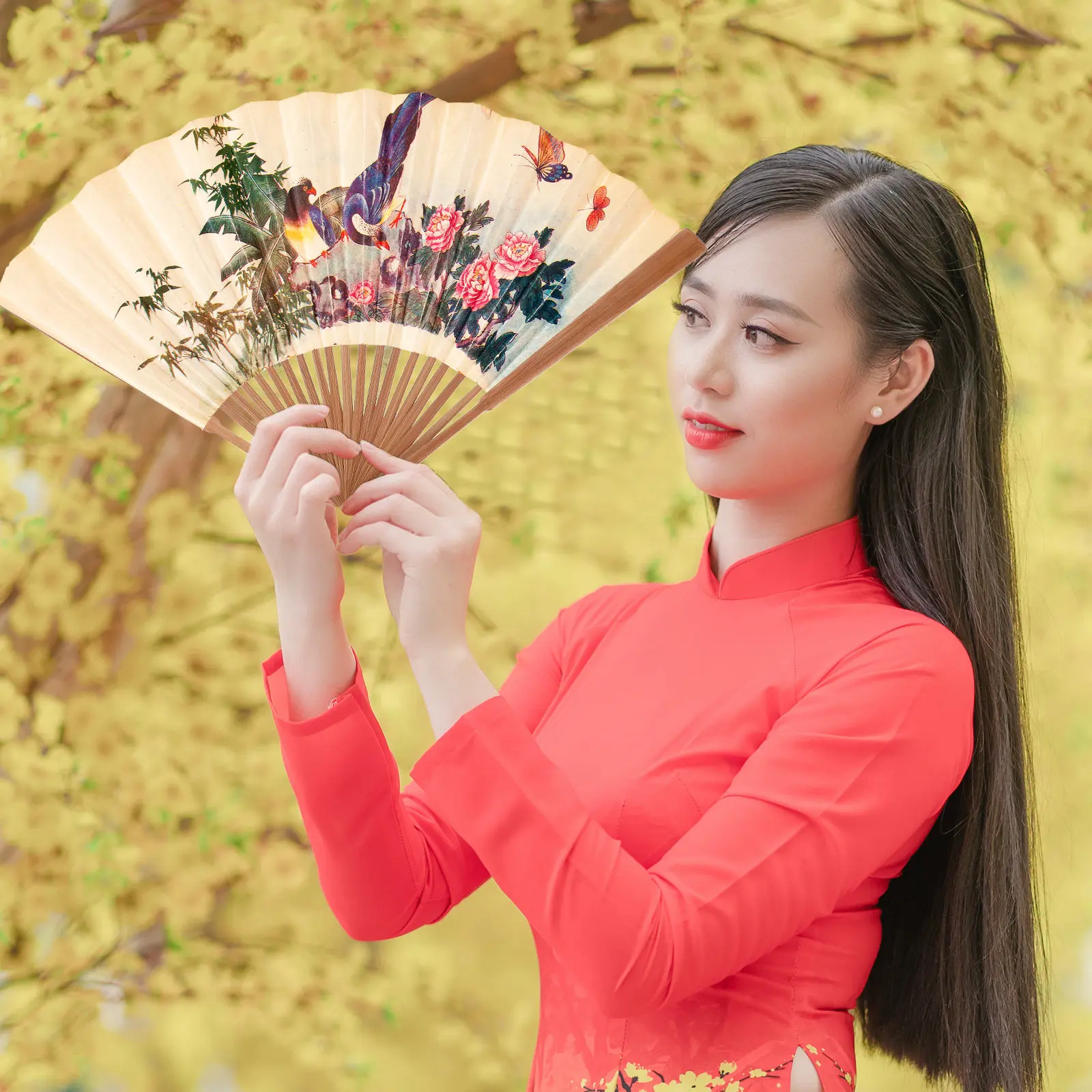 

Blank Bamboo Folding Fan Frame DIY Kit Hand Fan Making Supplies for Chinese Japanese Ancient Style Decorative Craft Wedding