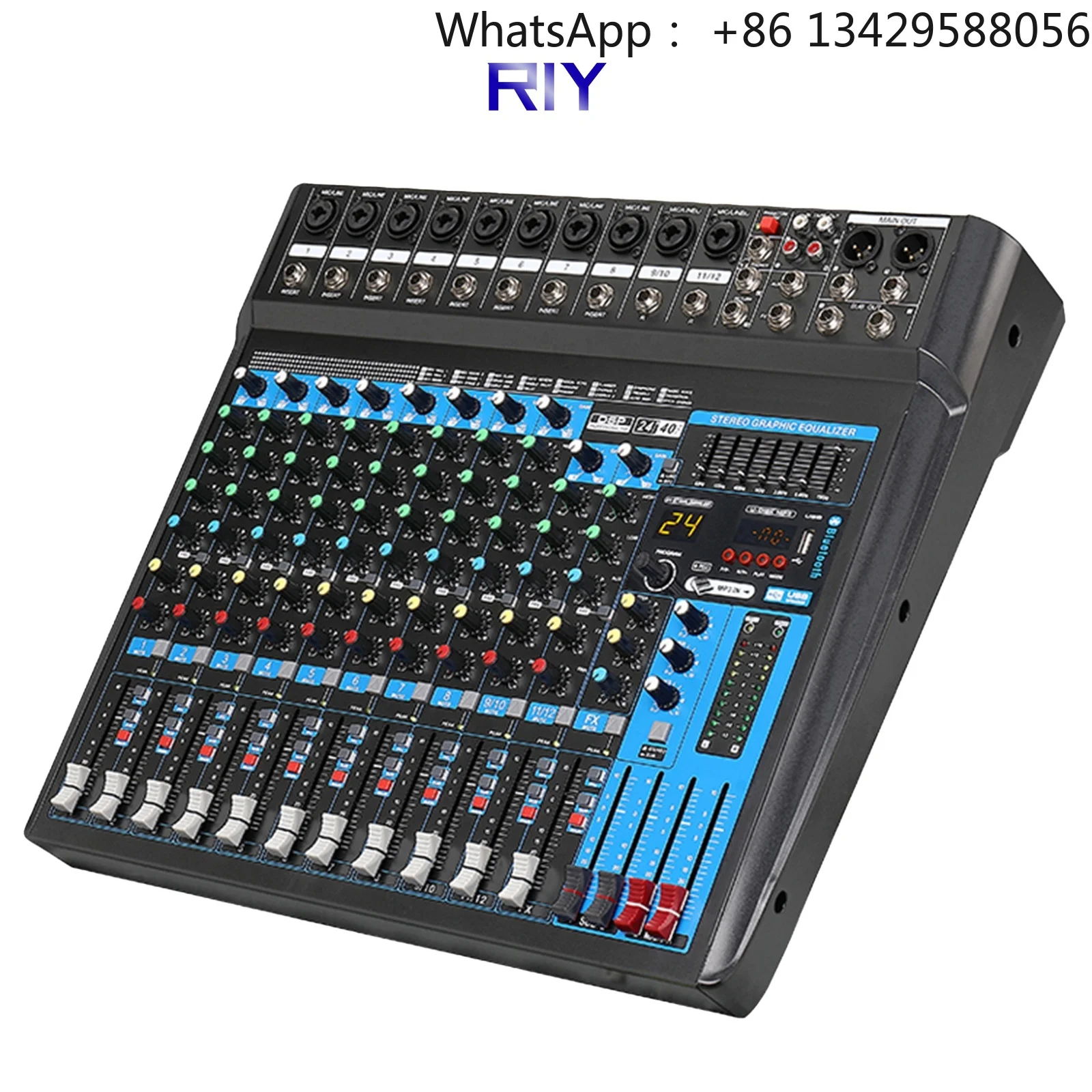 GM-12X Professional Audio Mixer 12 Channels with BT Sound Mixer