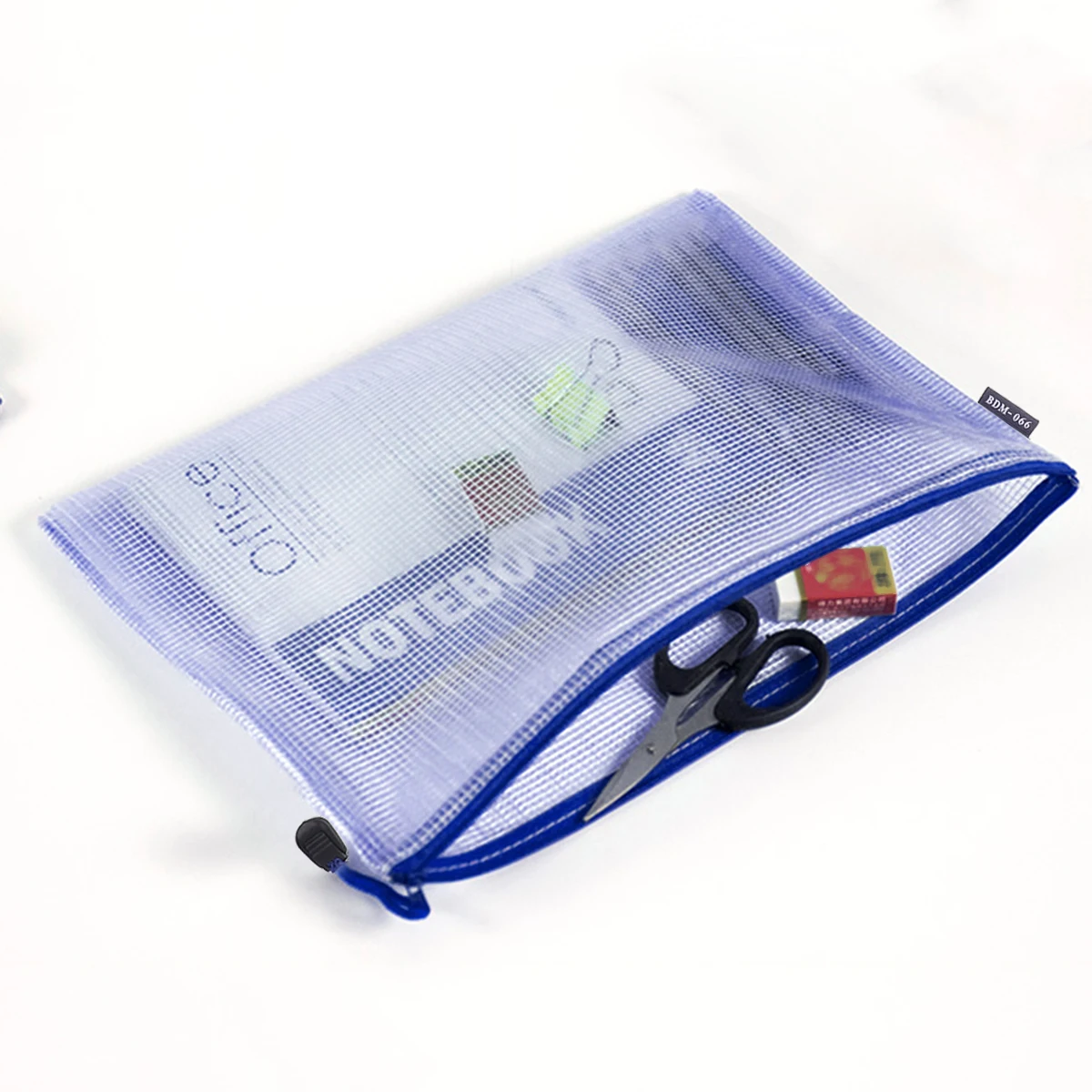 5Pcs Zipper Transparent Pen Bag Nylon Pencil Case Multipurpose Travel Stationery Organizer Lightweight Portable