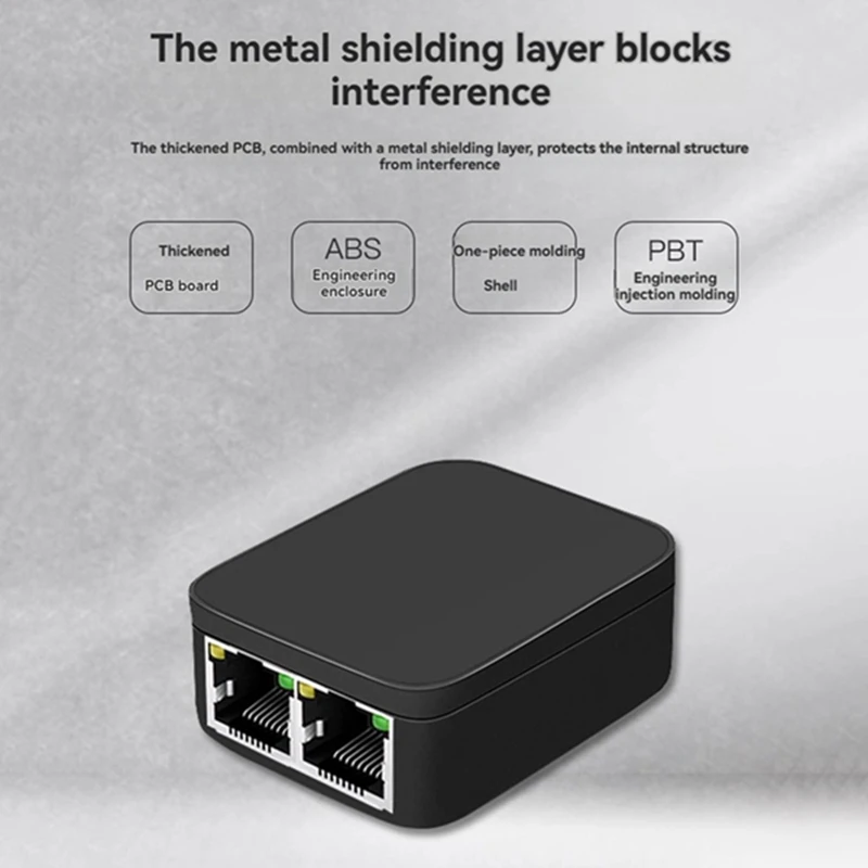 1000Mbps RJ45 Splitter 1 to 2 Gigabit Network Splitter RJ45 Network Splitter Switch Coupler for PC Laptop Router-ABVP