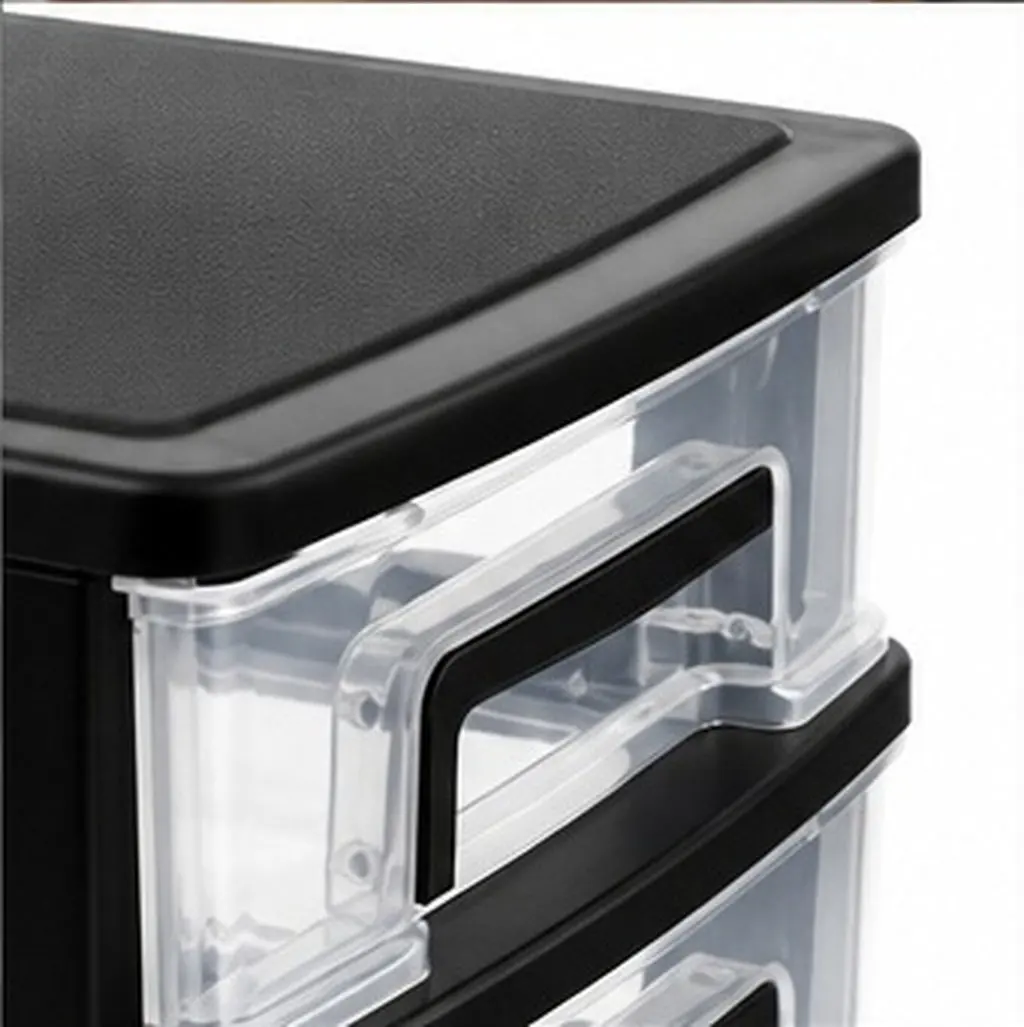 Transparent Drawer Storage Organizer 5-Tier Desktop Storage Drawer Organizer for Office Home Study Room Stationery Desk