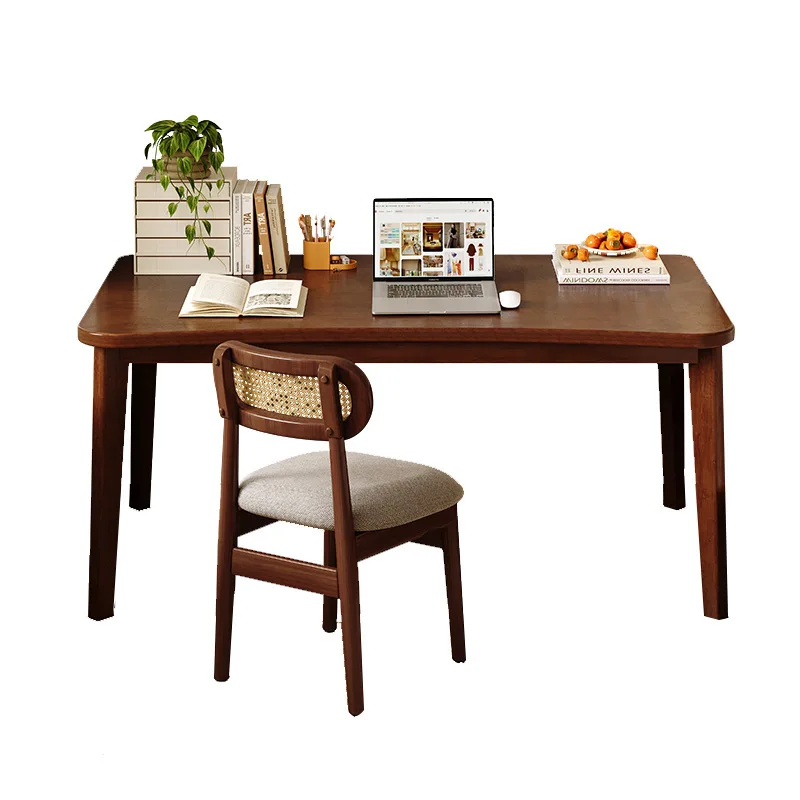 

Small apartment household solid wood desk desktop computer desk bedroom simple learning adult office against the wall