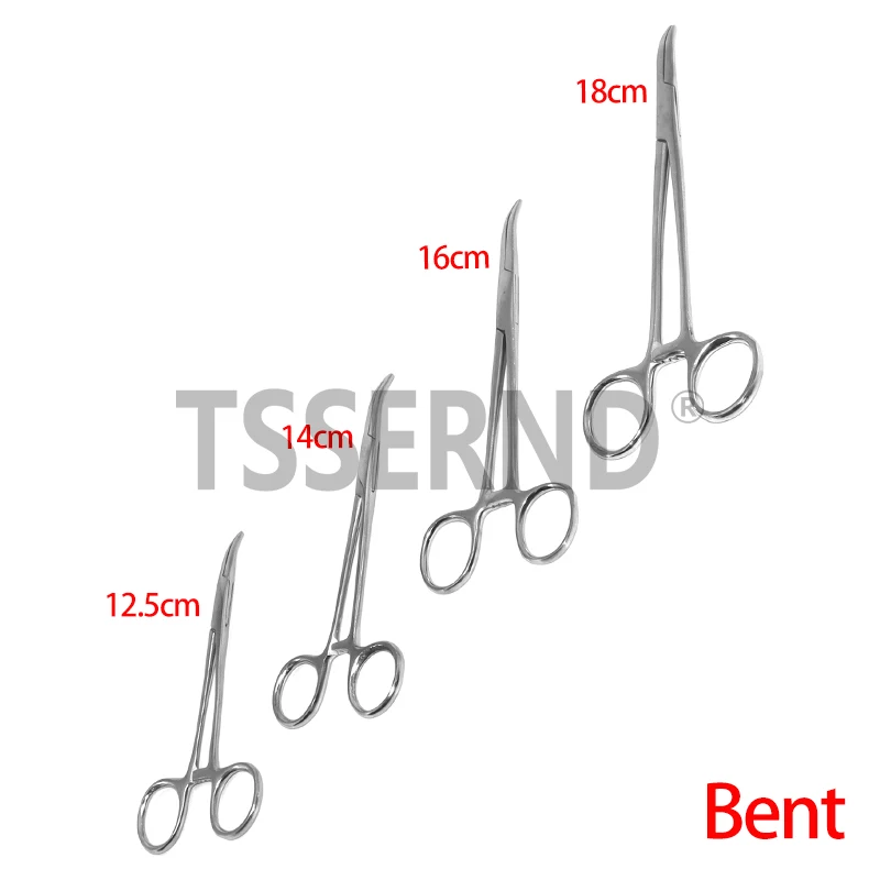 1pcs Stainless Steel Hemostatic Forceps Surgical Forceps Tool Hemostat Locking Clamps Forceps Fishing Pliers Curved/Straight Tip